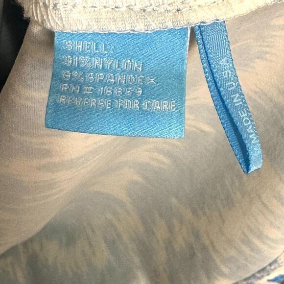 J McLaughlin Dress Size Medium Blue White Catalina Cloth - Picture 6 of 7